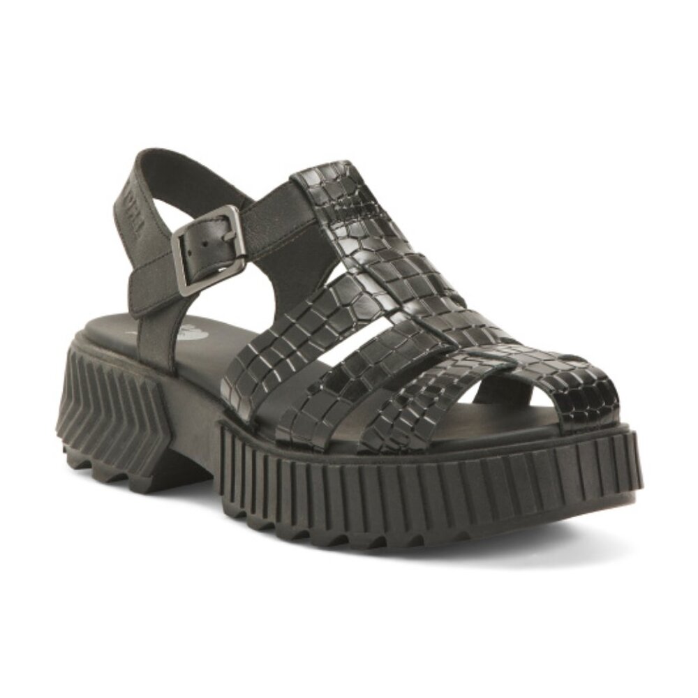 Black Sorel ONA Streetworks Fisherman Mid Sandal 8.5